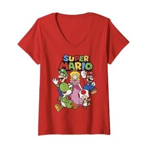 SUPER MARIO RED TEE SHORT SLEEVE MADE BY NINTENDO FOR ALL YOU FANS-ITS HERE SZ:M